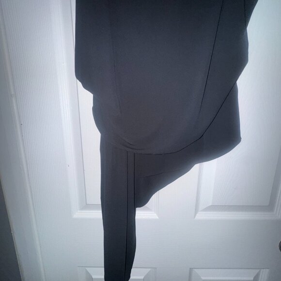 โจ Express Black Draped Asymmetrical Top | XL | NWT โจ - Picture 3 of 7